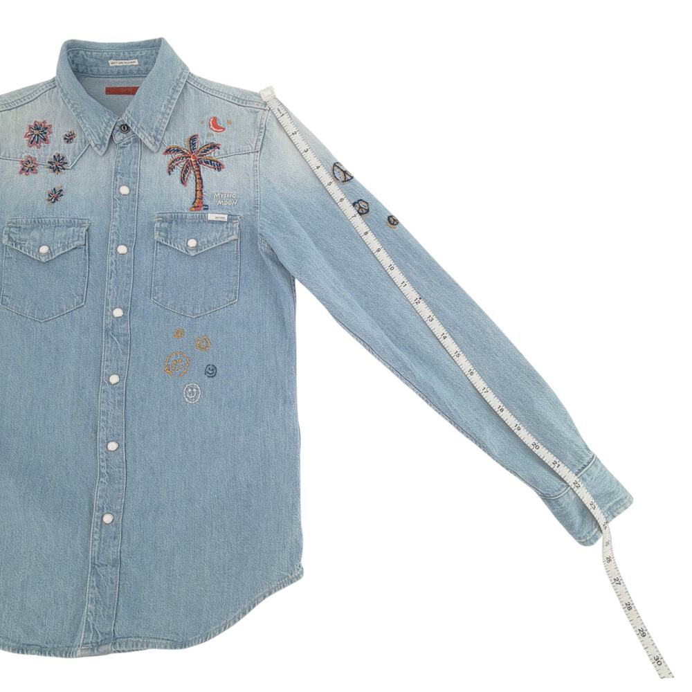 MOTHER All My Exes Denim Shirt in Let's Be Pacific XS - Picture 15 of 15